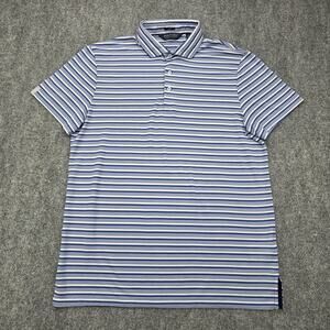 Polo Golf Ralph Lauren Shirt Mens Large Blue White Stripe Pro Fit Golf Polo Prep